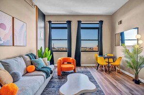 TV, fireplace, offices