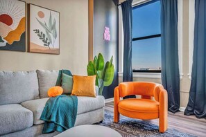 TV, fireplace, offices