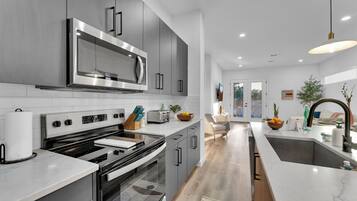 Microwave, oven, stovetop, dishwasher