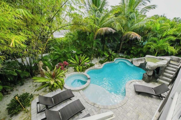 Outdoor pool, a heated pool