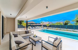 A heated pool