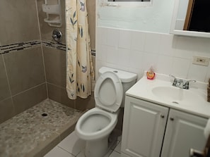 Shower, towels, soap, toilet paper - Experience a spacious three-bedroom, two-bathroom villa on the lush Northside. (St Thomas)