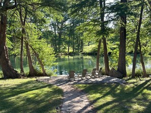 Property grounds - Sanctuary on the Frio River Frontage 5 bedrooms, 3.5 baths, Hot Tub,& Fireplaces (Concan)