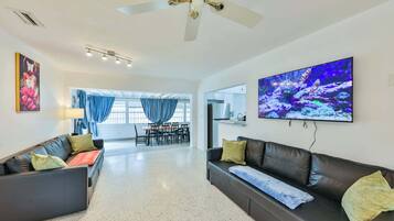 Smart-TV, peis og kontorer