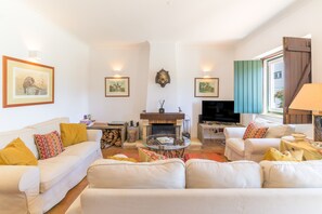 Télévision, cheminée