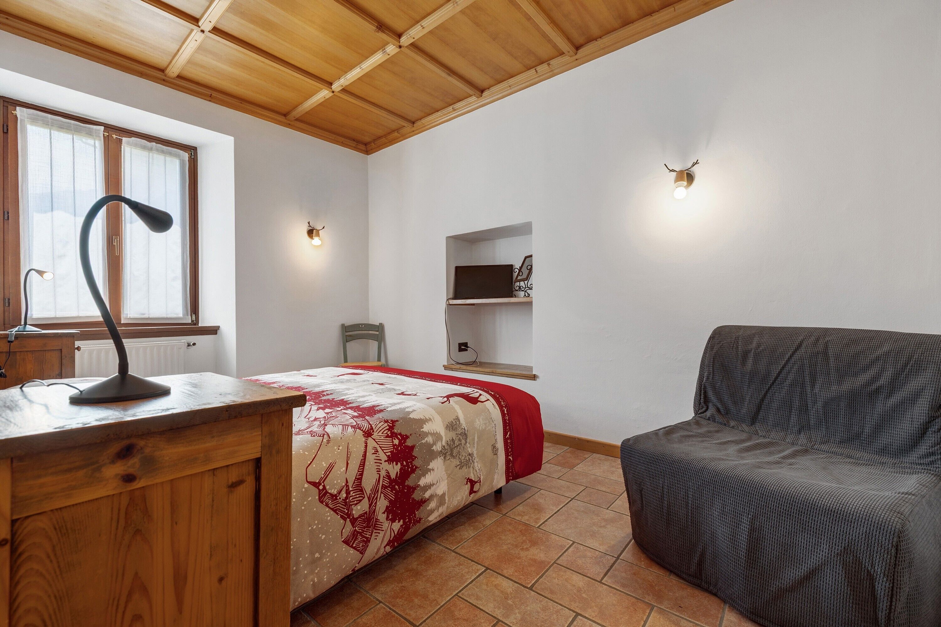 1 habitación y ropa de cama 