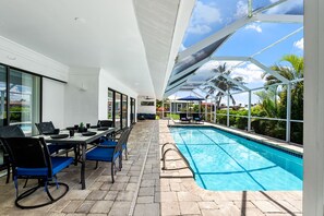 A heated pool
