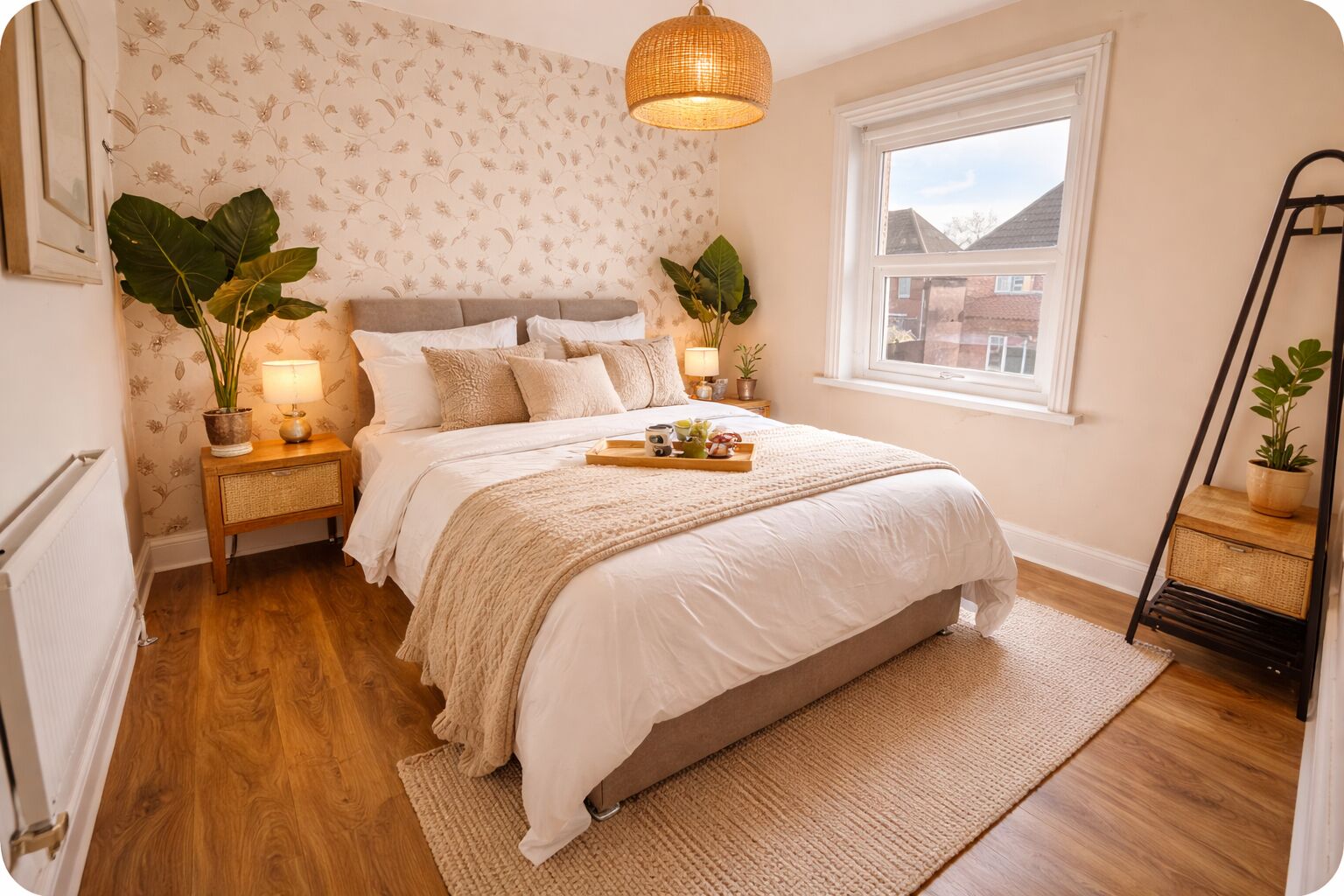 4 bedrooms, iron/ironing board, WiFi, bed sheets