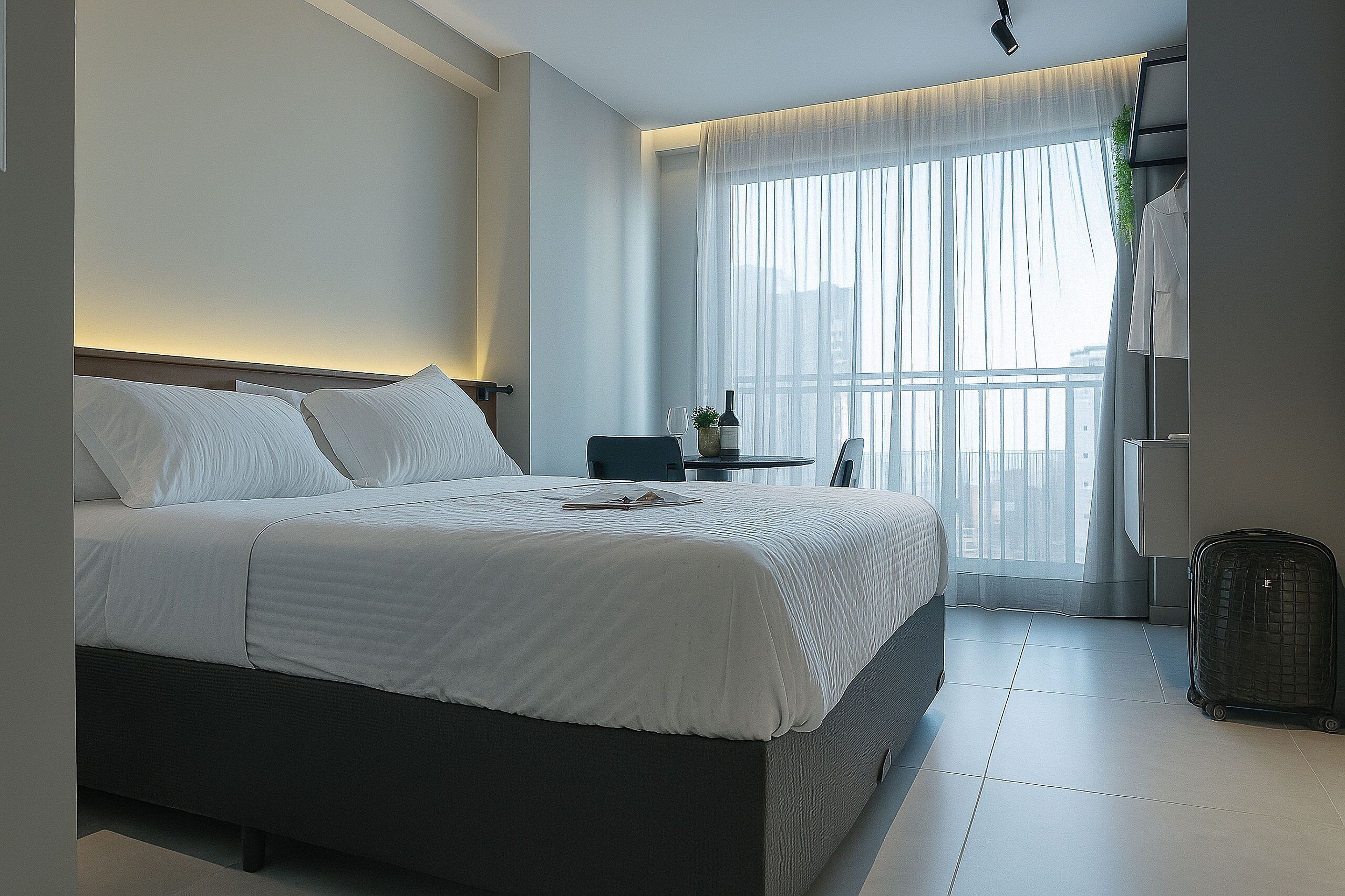 Estúdio, sacada | Wi-Fi de cortesia, roupa de cama