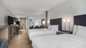 Desk, laptop workspace, blackout drapes, free WiFi