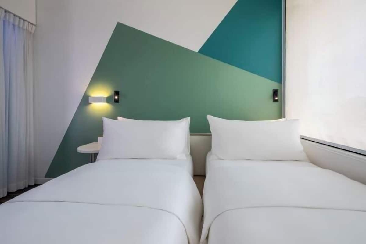 In-room safe, desk, laptop workspace, blackout curtains