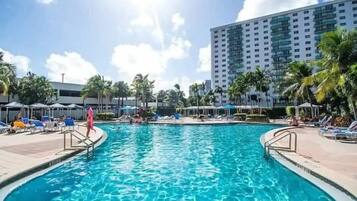 Outdoor pool, a heated pool