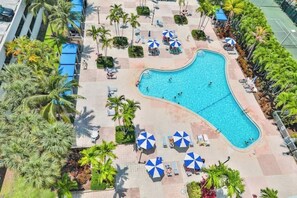 Outdoor pool, a heated pool