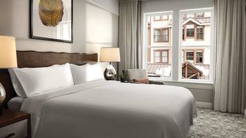 1 slaapkamer, een bureau, een strijkplank/strijkijzer, reisbedje