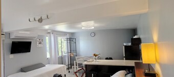 Family Studio near Dickinson Bay & w/on-site car rental.