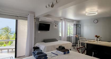 Family Studio near Dickinson Bay & w/on-site car rental.