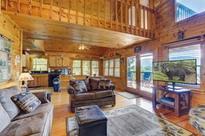 TV connectée, cheminée, lecteur de DVD