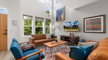 House, Multiple Beds, Hot Tub, Mountain View (226 Cajetan Street) | Living area | 50-inch flat-screen TV with digital channels