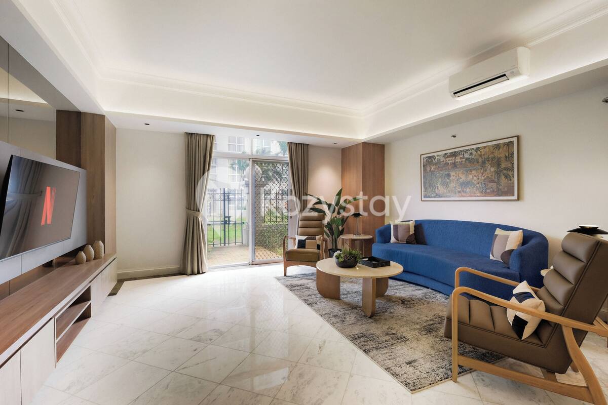 Appartamento City, 2 camere da letto, vista città | Area soggiorno