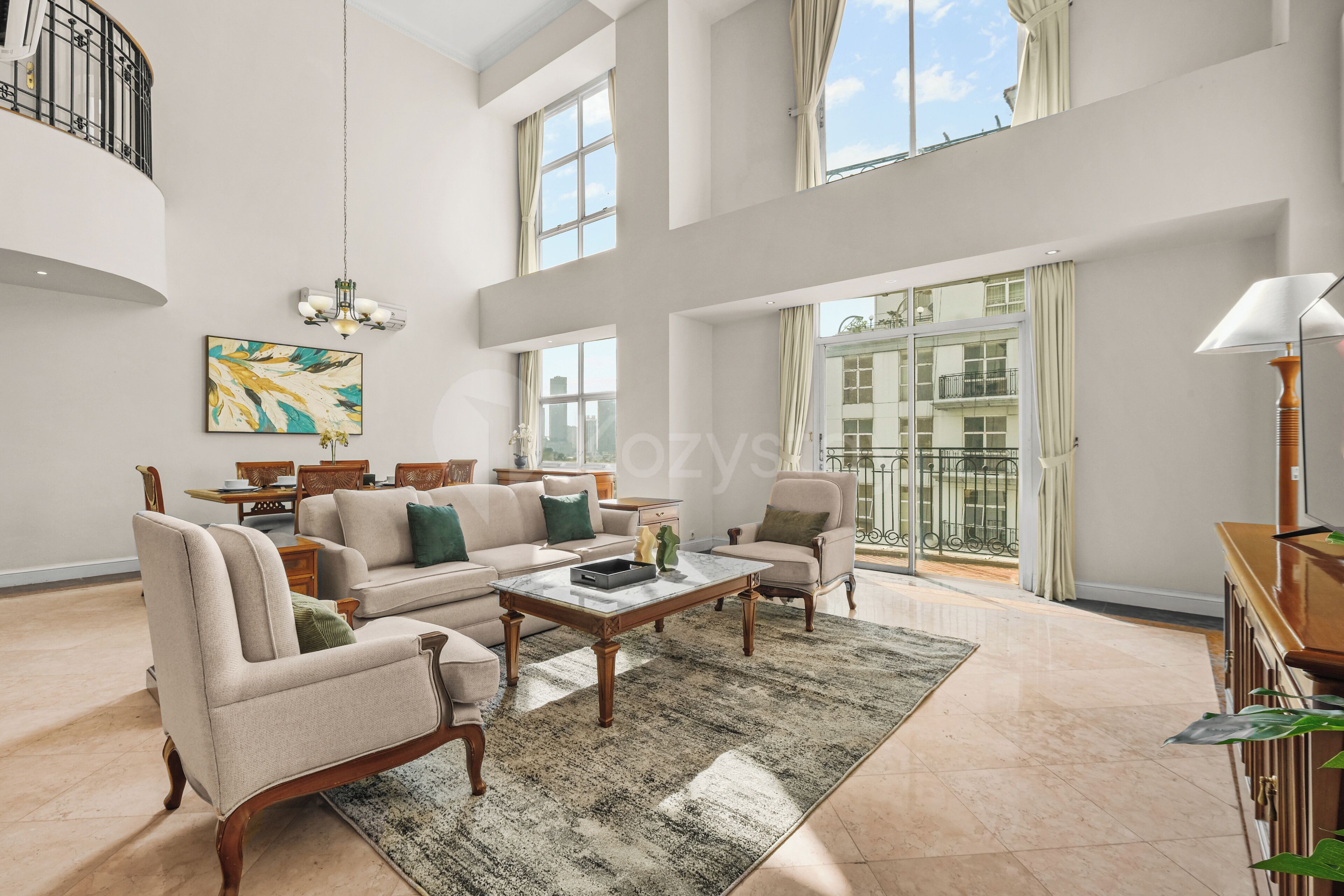 Apartment, 3 Bedrooms, City View | Living room