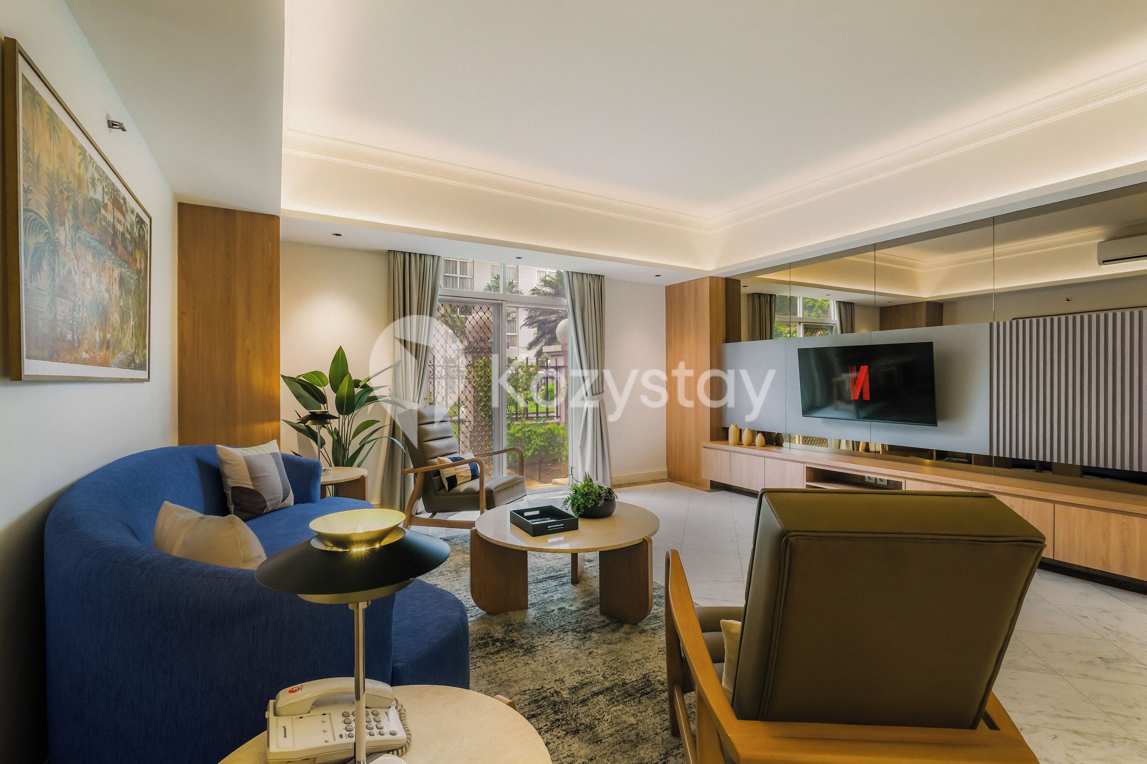 Appartamento familiare, 2 camere da letto, vista città | Area soggiorno