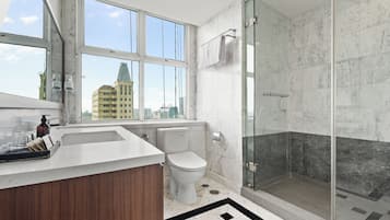 Apartment, 3 Bedrooms, City View | Bathroom | Free toiletries, hair dryer, bidet, soap