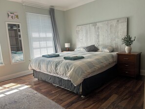 2 bedrooms, iron/ironing board, travel crib, WiFi