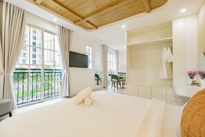 Premium bedding, memory foam beds, minibar, in-room safe