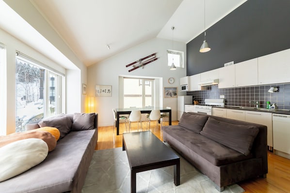 Apartment, Mountain View | Living area - First Tracks (Kutchan)