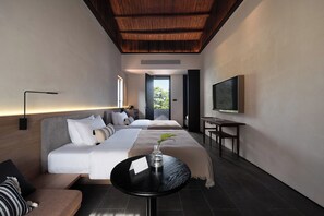 Habitación básica con 1 cama doble o 2 individuales, vistas al patio | Escritorio y wifi gratis