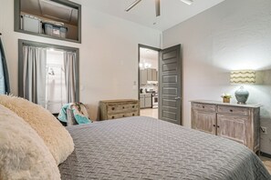 1 bedroom, desk, iron/ironing board, internet