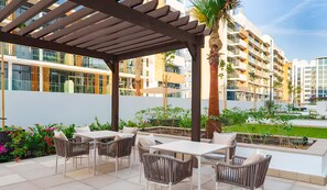 Outdoor banquet area