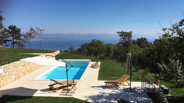 A heated pool