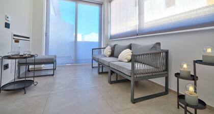 New spacious and modern apartment with citrus-scented Aeolian Islands view