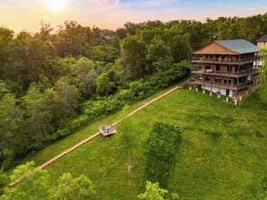 Exterior - Lion's Landing | Sleeps 18 | Hot Tub, Game Room, Views | Near Pigeon Forge (Sevierville)