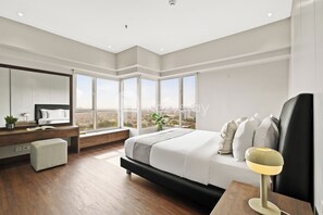 Appartement, 2 slaapkamers, uitzicht op de stad | Een strijkplank/strijkijzer, gratis wifi