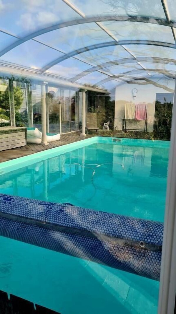 Indoor pool, a heated pool