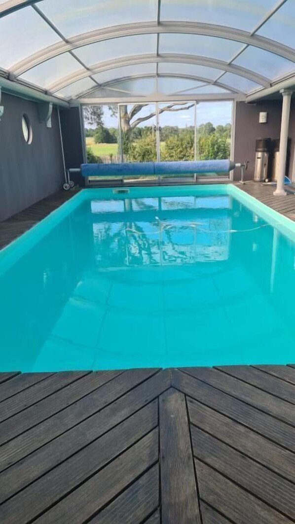 Indoor pool, a heated pool