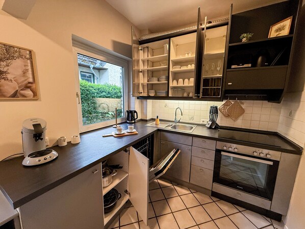 Kühlschrank, Ofen, Herdplatte, Geschirrspüler