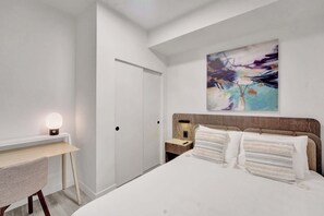 1 bedroom, iron/ironing board, travel crib, WiFi