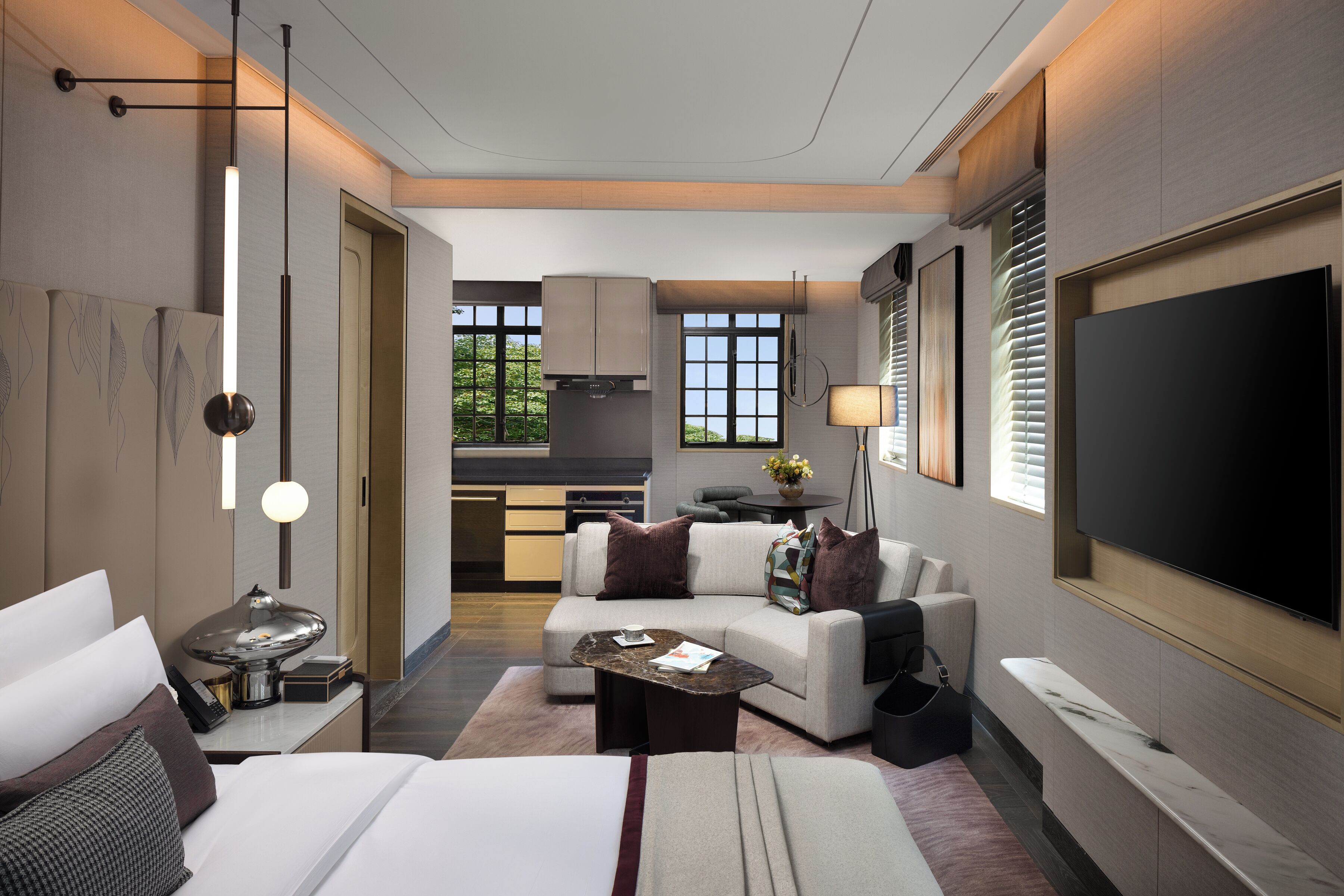 Suite estudio básica | Ropa de cama de alta calidad y minibar con artículos gratuitos