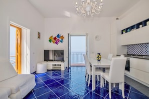 Apartment, 2 Bedrooms, Sea View | Living area | 32-inch flat-screen TV with digital channels - YourHome - Blu Praiano (Praiano)