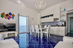 Apartment, 2 Bedrooms, Sea View | Living area | 32-inch flat-screen TV with digital channels - YourHome - Blu Praiano (Praiano)
