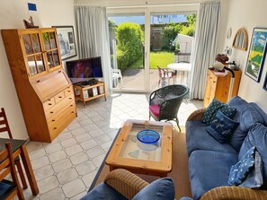 TV, DVD player, stereo