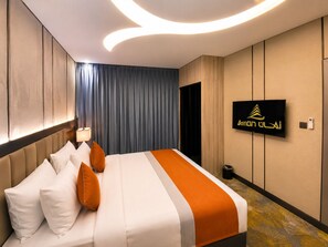 蜜月套房 | 埃及棉床單、高級寢具、舒適加層、迷你吧