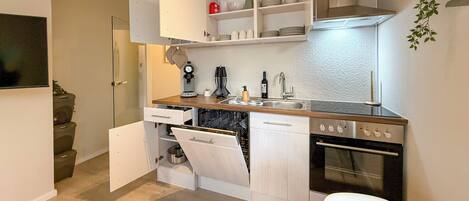 Kühlschrank, Ofen, Herdplatte, Geschirrspüler