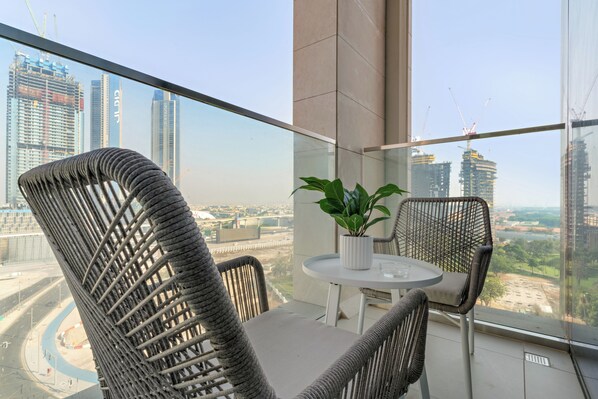 Grand Apartment, City View | Balcony view