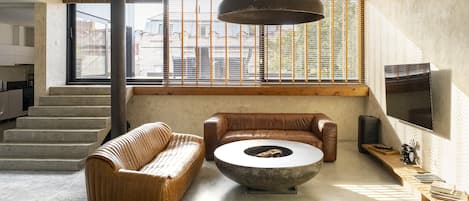 Penthouse Cao cấp, quang cảnh thành phố | Phòng khách