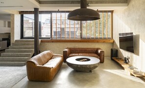 Luxury Penthouse, City View | Living room