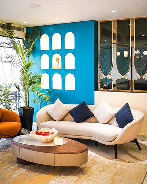 Sitteområde i lobbyen